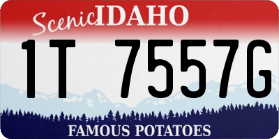 ID license plate 1T7557G
