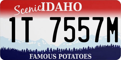 ID license plate 1T7557M