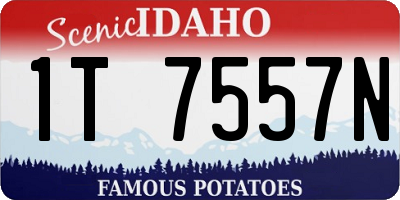 ID license plate 1T7557N
