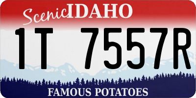 ID license plate 1T7557R