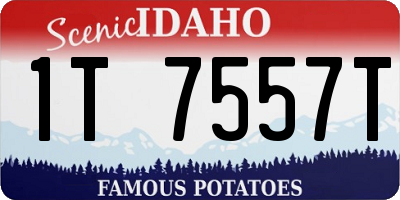 ID license plate 1T7557T