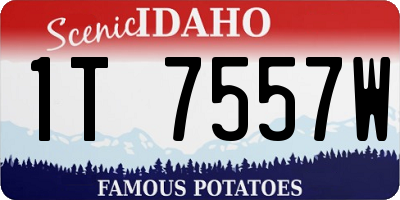 ID license plate 1T7557W