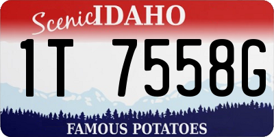 ID license plate 1T7558G