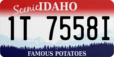 ID license plate 1T7558I