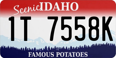 ID license plate 1T7558K