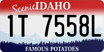 ID license plate 1T7558L