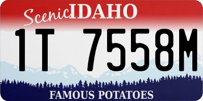 ID license plate 1T7558M