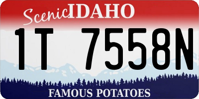 ID license plate 1T7558N