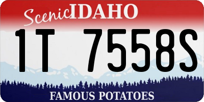 ID license plate 1T7558S