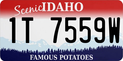 ID license plate 1T7559W
