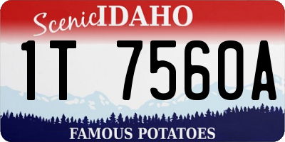 ID license plate 1T7560A