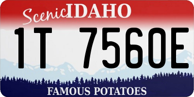 ID license plate 1T7560E