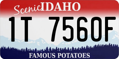 ID license plate 1T7560F