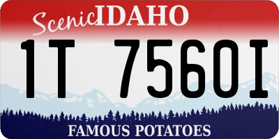 ID license plate 1T7560I