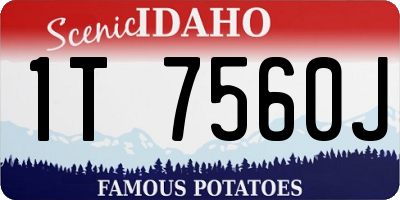 ID license plate 1T7560J