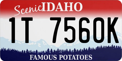 ID license plate 1T7560K
