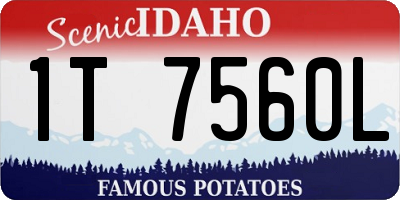 ID license plate 1T7560L