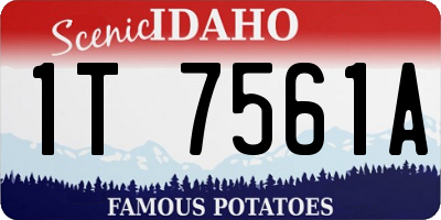 ID license plate 1T7561A
