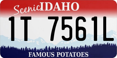 ID license plate 1T7561L
