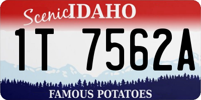 ID license plate 1T7562A