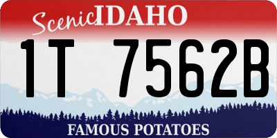 ID license plate 1T7562B
