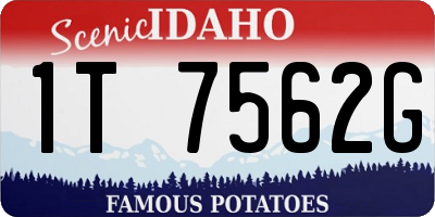 ID license plate 1T7562G