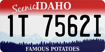 ID license plate 1T7562I