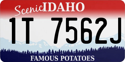 ID license plate 1T7562J