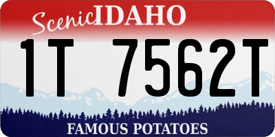 ID license plate 1T7562T