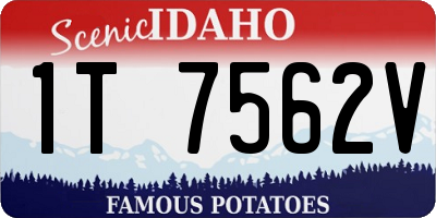 ID license plate 1T7562V