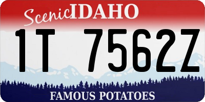ID license plate 1T7562Z