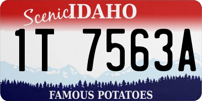 ID license plate 1T7563A