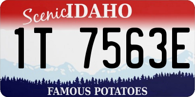 ID license plate 1T7563E