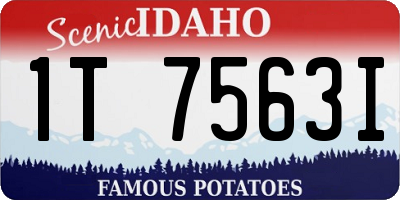 ID license plate 1T7563I