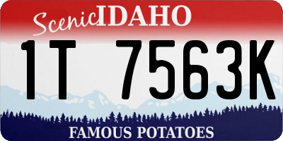 ID license plate 1T7563K