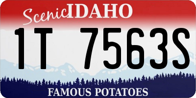 ID license plate 1T7563S
