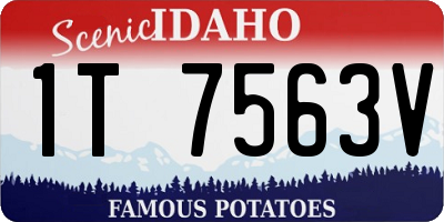 ID license plate 1T7563V