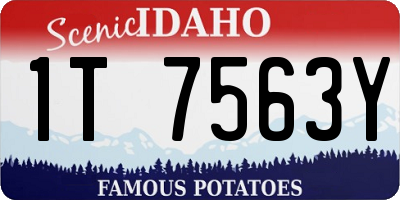 ID license plate 1T7563Y