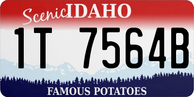 ID license plate 1T7564B