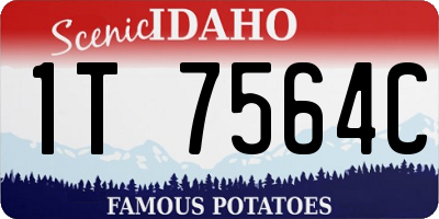 ID license plate 1T7564C