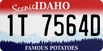 ID license plate 1T7564D