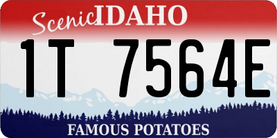 ID license plate 1T7564E