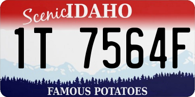ID license plate 1T7564F