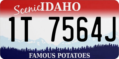 ID license plate 1T7564J