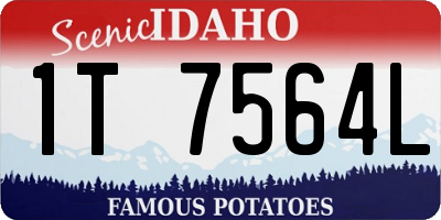 ID license plate 1T7564L