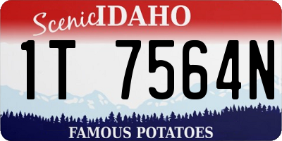 ID license plate 1T7564N