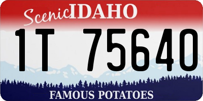 ID license plate 1T7564O
