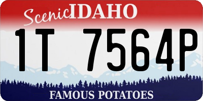 ID license plate 1T7564P