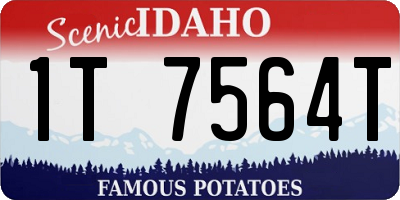 ID license plate 1T7564T