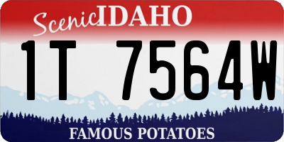 ID license plate 1T7564W